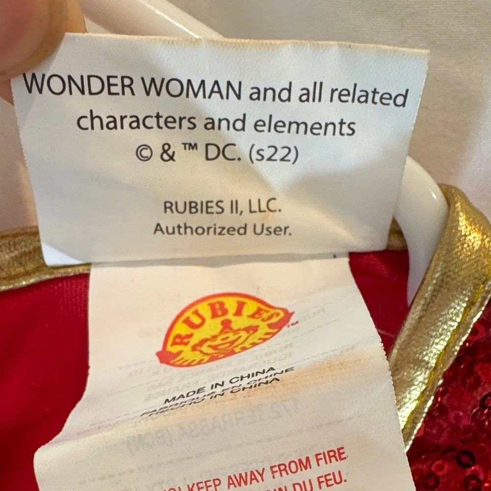 DC Wonder Woman Costume - Red, Blue, and Gold